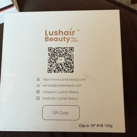 Lushair Beauty Clip-in Hair Extensions 18" Dark Brown - Picture 3 of 4